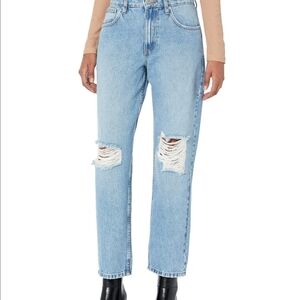 Stylish Light Blue Women's Straight Leg Jeans